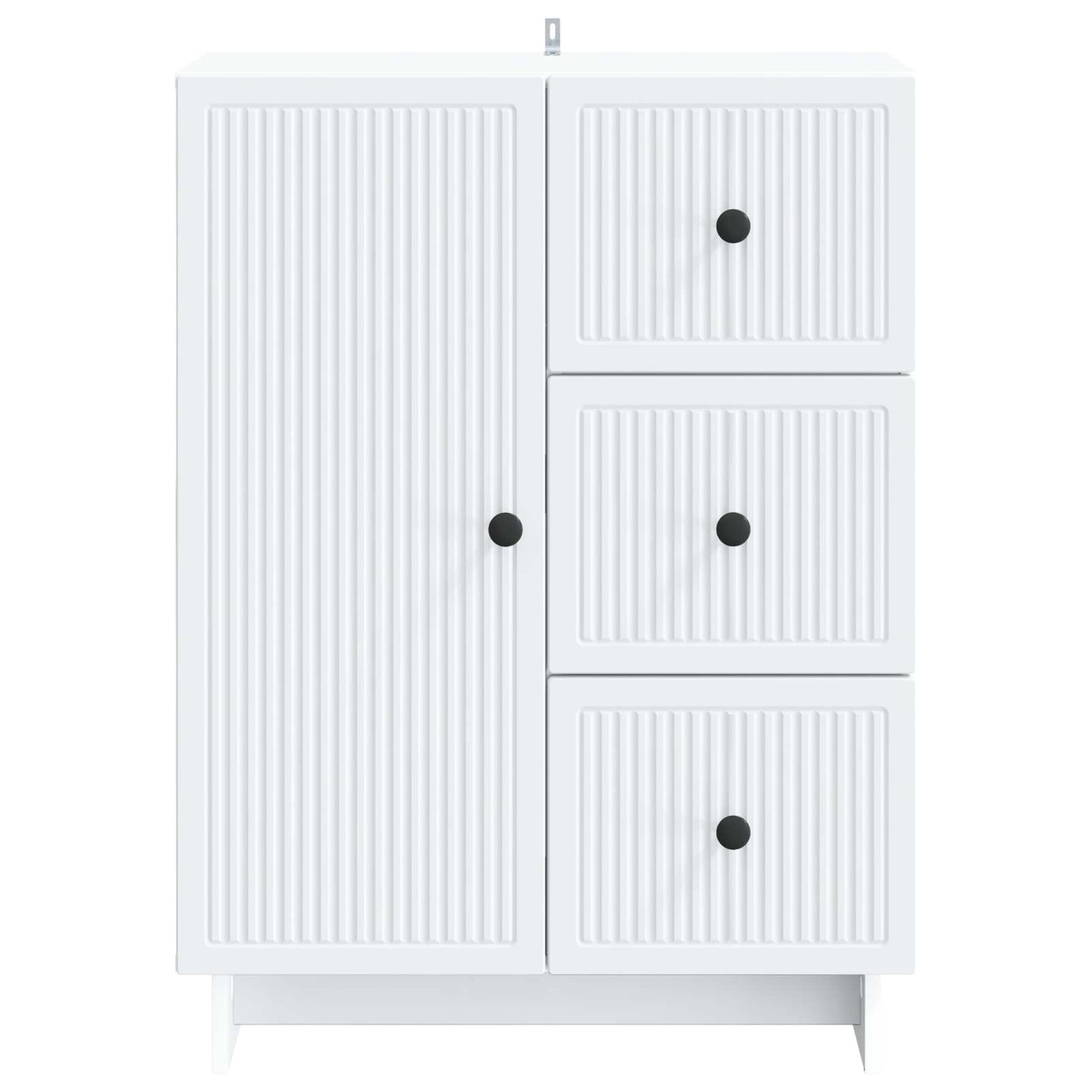 Servírovací Skříň Bílá 66 X 34,5 X 90 Cm Kompozitní Dřevo