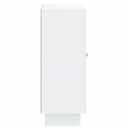 Servírovací Skříň Bílá 66 X 34,5 X 90 Cm Kompozitní Dřevo