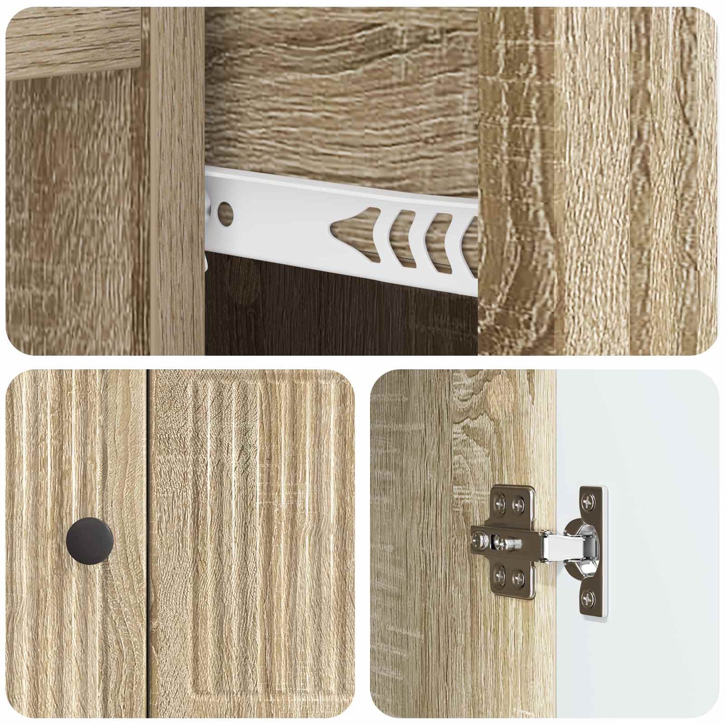 Servírovací Skříň Dub Sonoma 66 X 34,5 X 90 Cm Kompozitní Dřevo