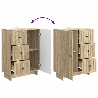 Servírovací Skříň Dub Sonoma 66 X 34,5 X 90 Cm Kompozitní Dřevo