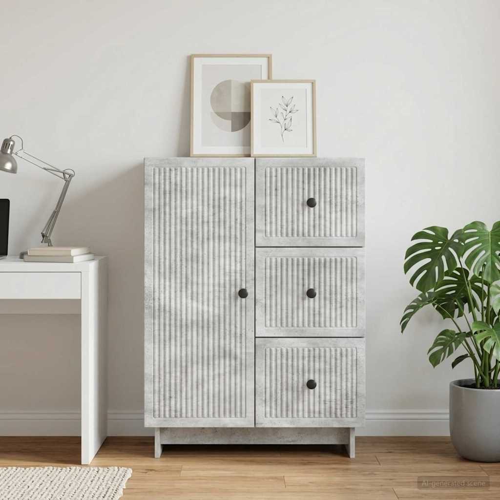 Servírovací Skříň Se Zásuvkou Betonově Šedá 66 X 34,5 X 90 Cm