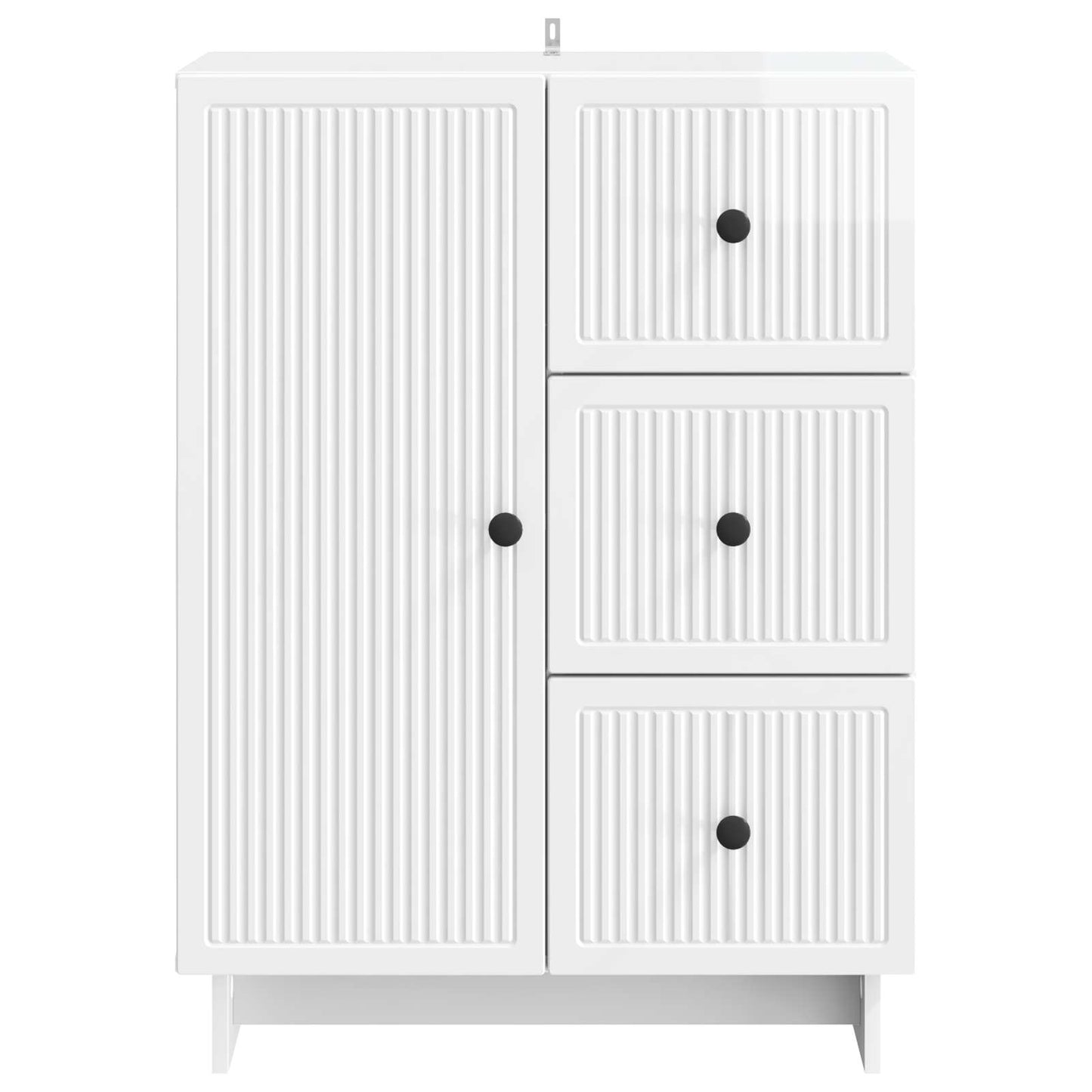 Servírovací Skříň Bílá S Vysokým Leskem 66 X 34,5 X 90 Cm
