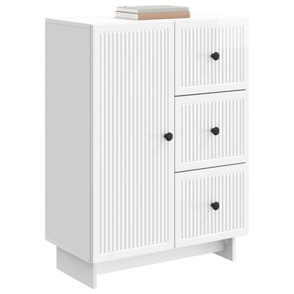 Servírovací Skříň Bílá S Vysokým Leskem 66 X 34,5 X 90 Cm
