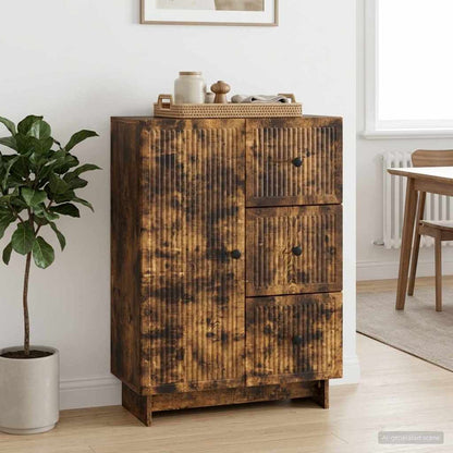 Servírovací Skříň Se Zásuvkou Kouřový Dub 66 X 34,5 X 90 Cm