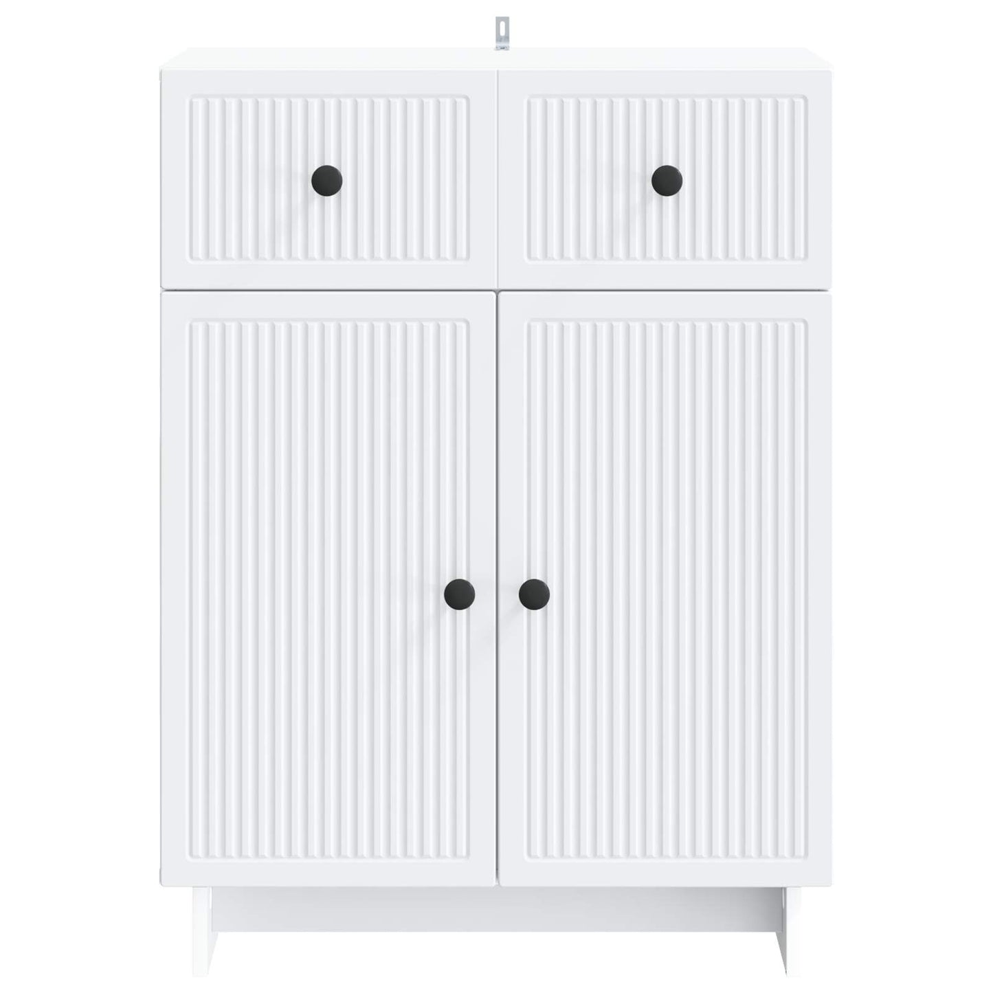 Servírovací Skříň Bílá 66 X 34,5 X 90 Cm Kompozitní Dřevo