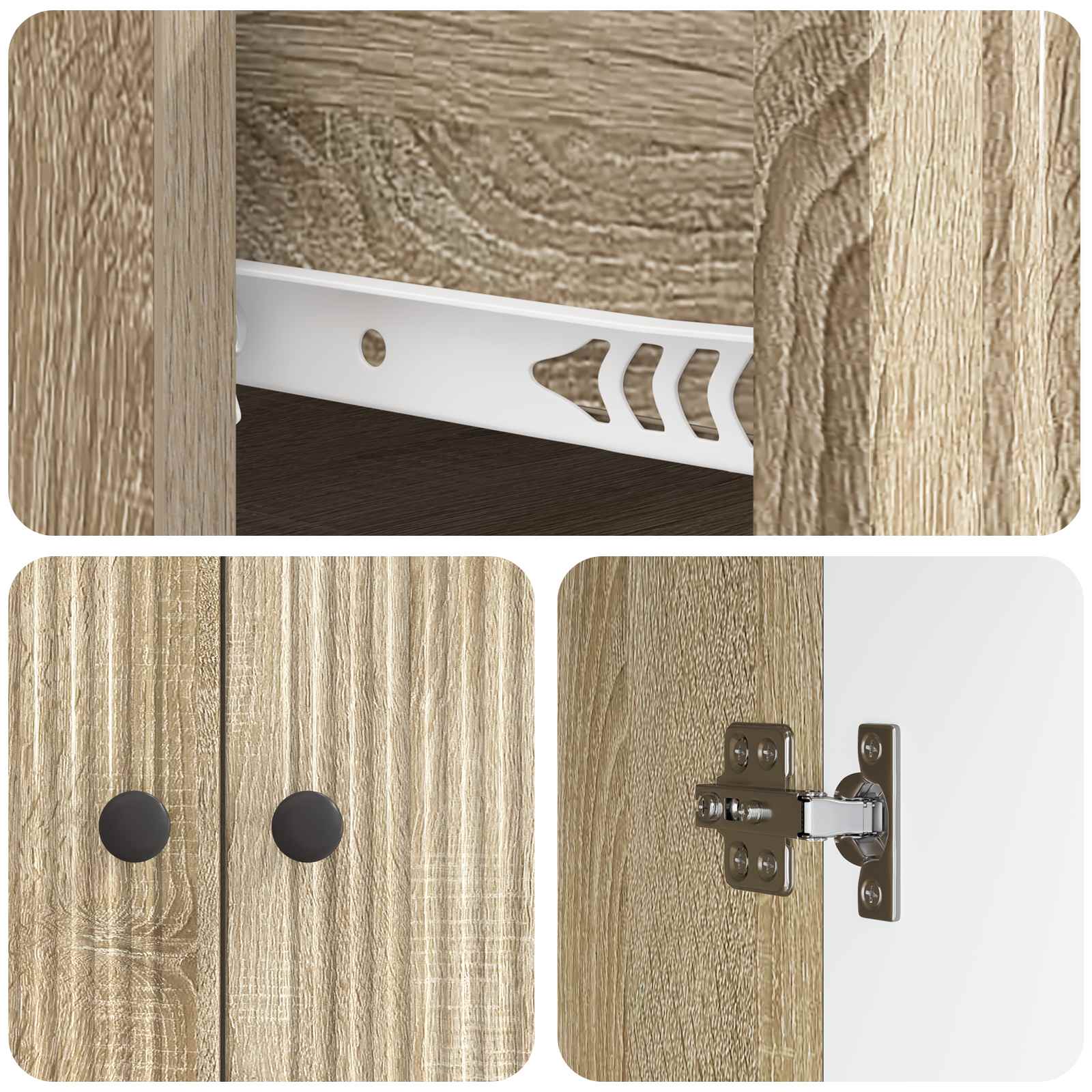 Servírovací Skříň Dub Sonoma 66 X 34,5 X 90 Cm Kompozitní Dřevo