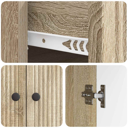 Servírovací Skříň Dub Sonoma 66 X 34,5 X 90 Cm Kompozitní Dřevo