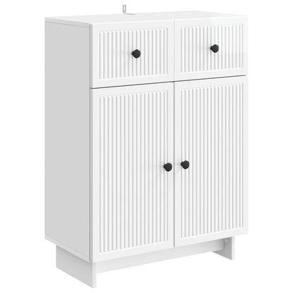 Servírovací Skříň Bílá S Vysokým Leskem 66 X 34,5 X 90 Cm