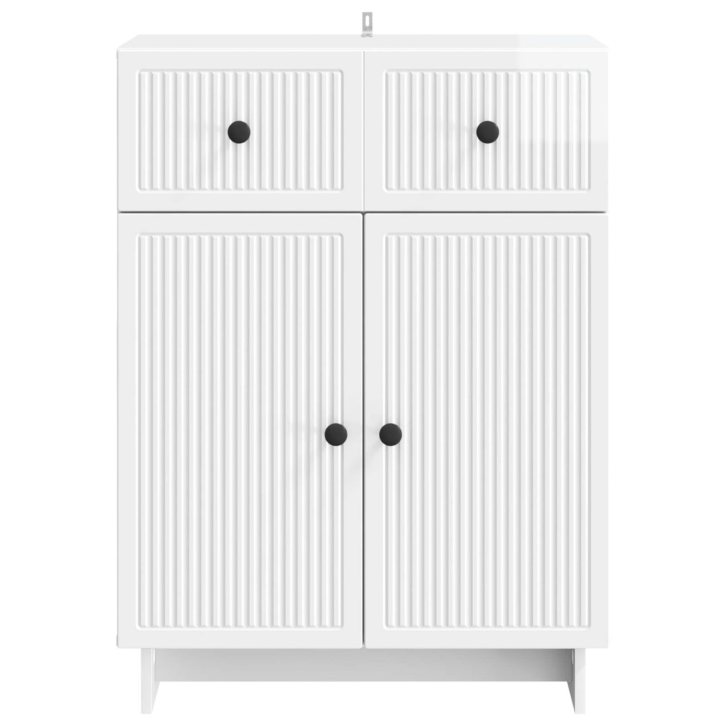 Servírovací Skříň Bílá S Vysokým Leskem 66 X 34,5 X 90 Cm