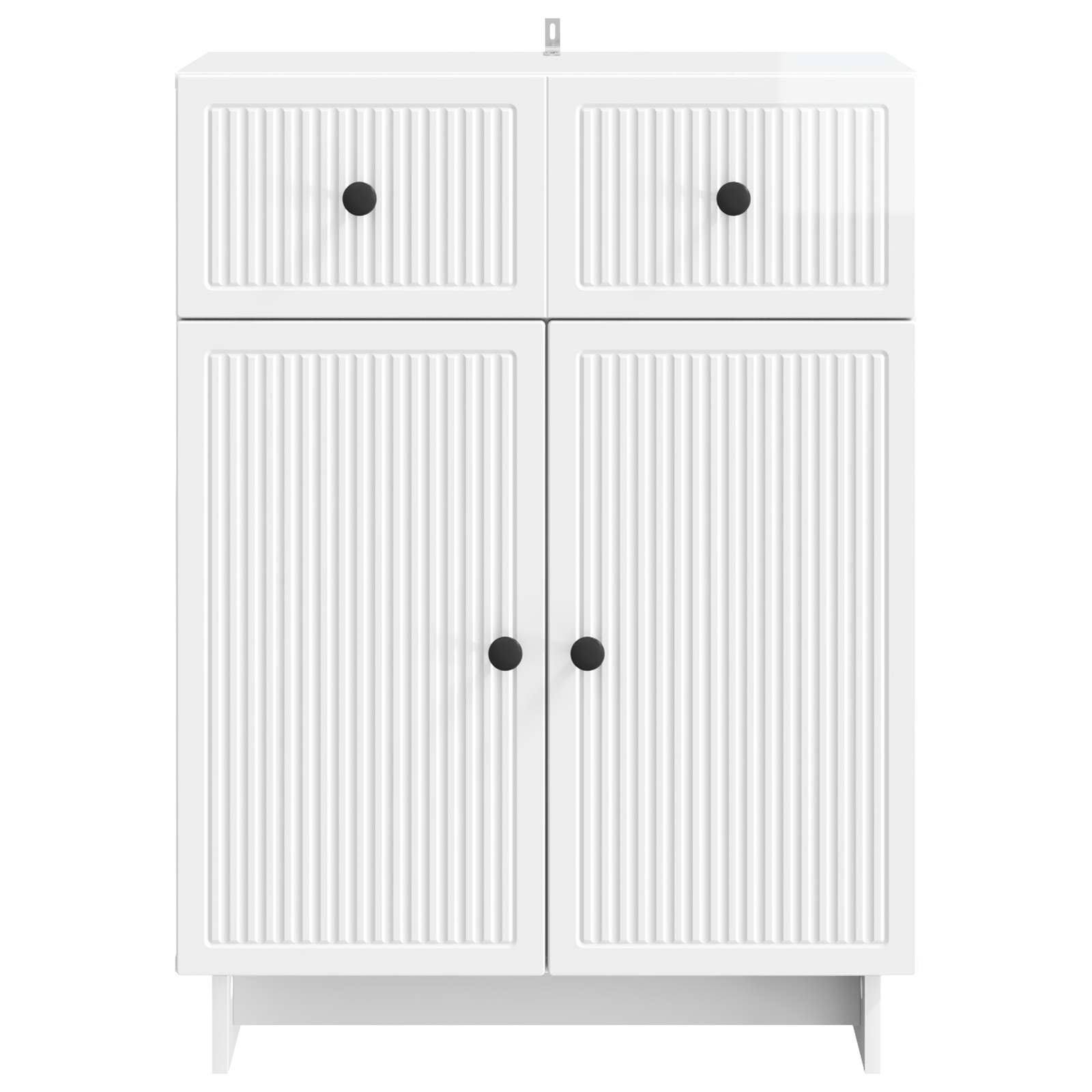 Servírovací Skříň Bílá S Vysokým Leskem 66 X 34,5 X 90 Cm