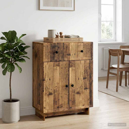Servírovací Skříň Se Zásuvkou Staré Dřevo 66 X 34,5 X 90 Cm