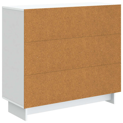Servírovací Skříň Bílá 89 X 34,5 X 80 Cm Kompozitní Dřevo