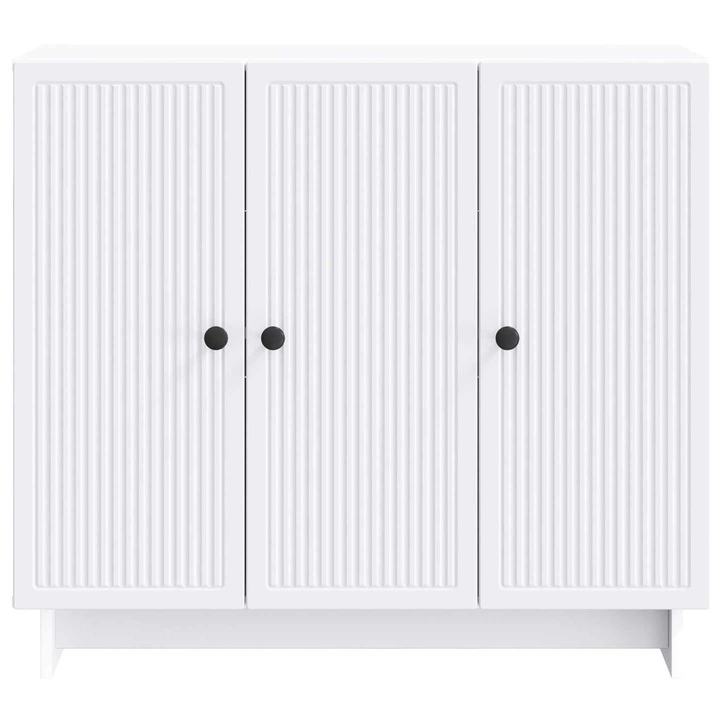 Servírovací Skříň Bílá 89 X 34,5 X 80 Cm Kompozitní Dřevo