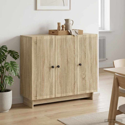 Servírovací Skříň Dub Sonoma 89 X 34,5 X 80 Cm Kompozitní Dřevo
