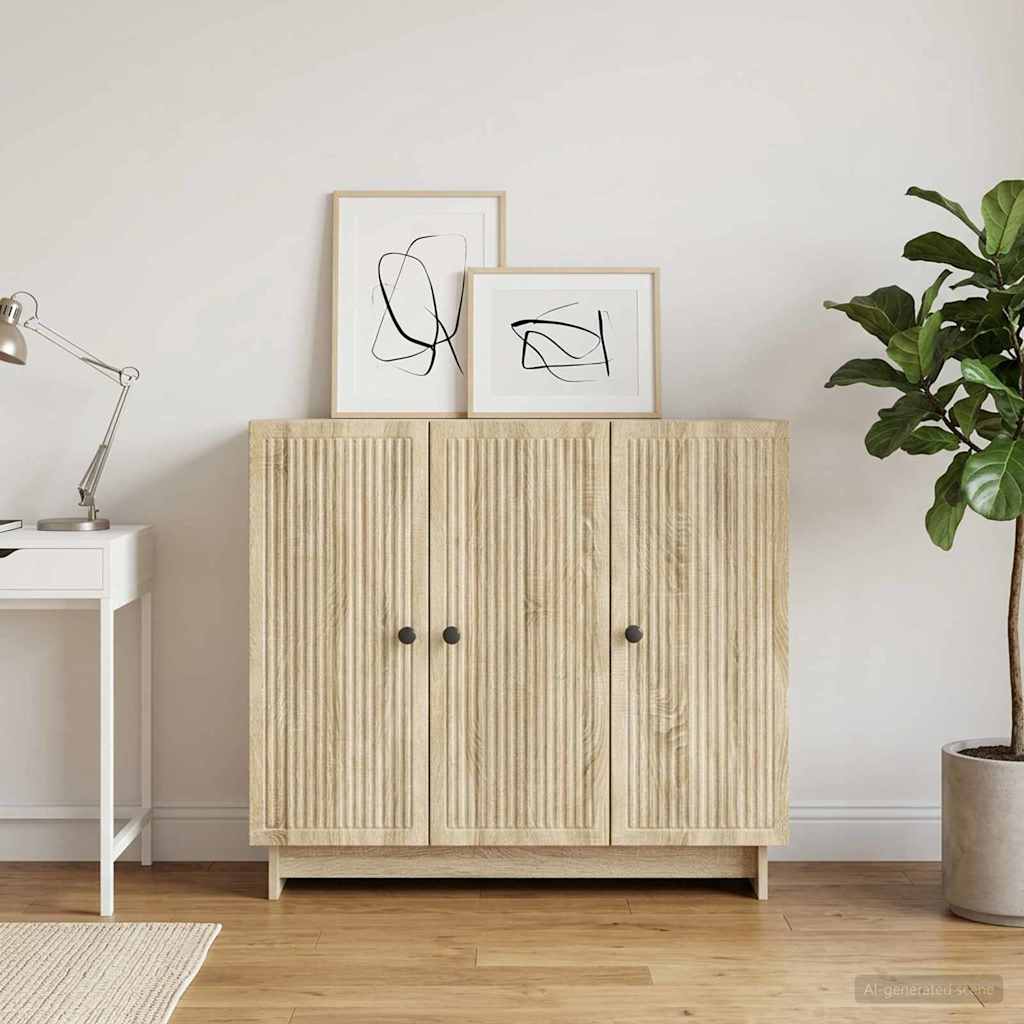 Servírovací Skříň Dub Sonoma 89 X 34,5 X 80 Cm Kompozitní Dřevo