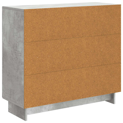 Servírovací Skříň Betonově Šedá 89 X 34,5 X 80 Cm