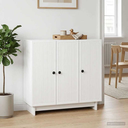 Servírovací Skříň Bílá S Vysokým Leskem 89 X 34,5 X 80 Cm