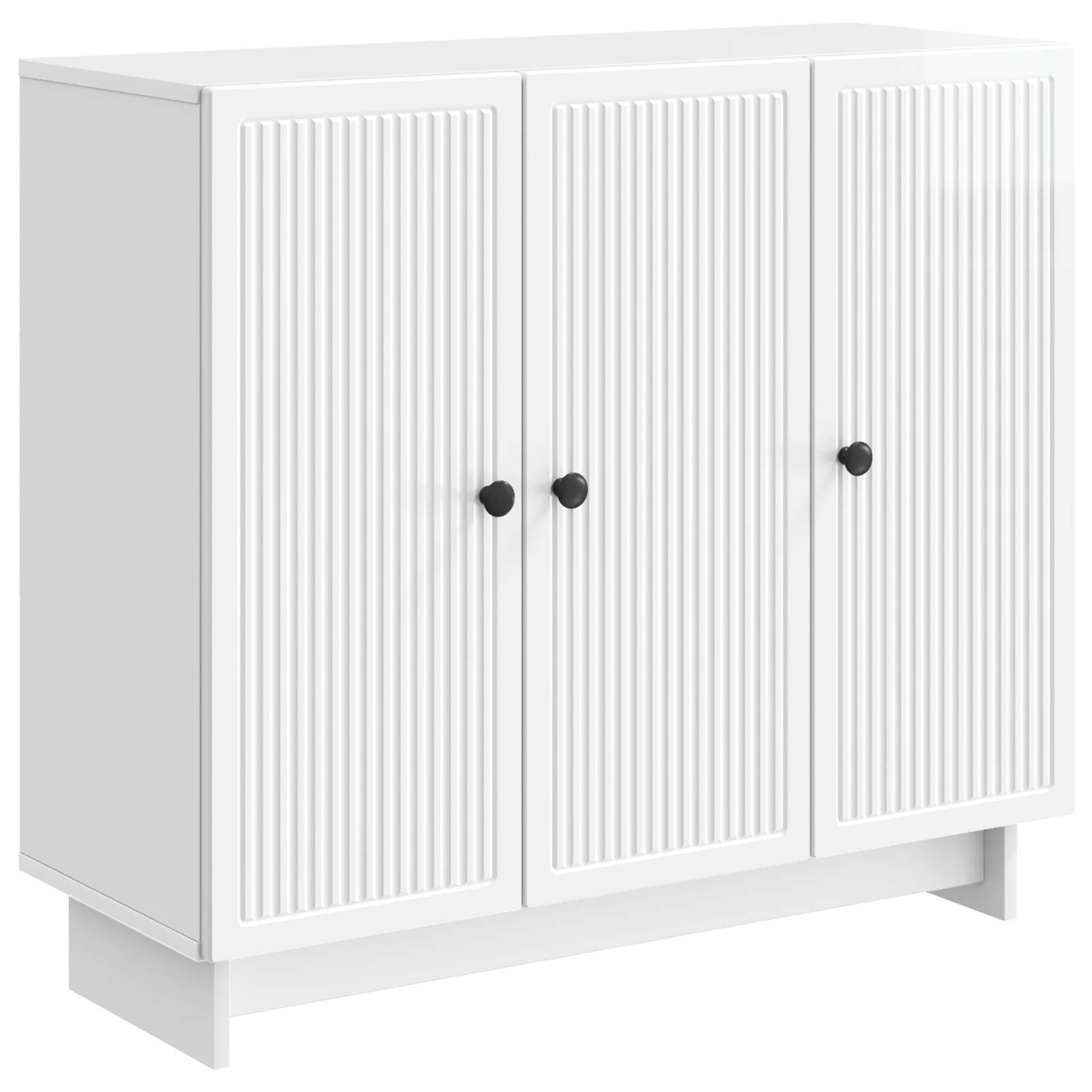 Servírovací Skříň Bílá S Vysokým Leskem 89 X 34,5 X 80 Cm
