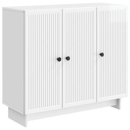 Servírovací Skříň Bílá S Vysokým Leskem 89 X 34,5 X 80 Cm