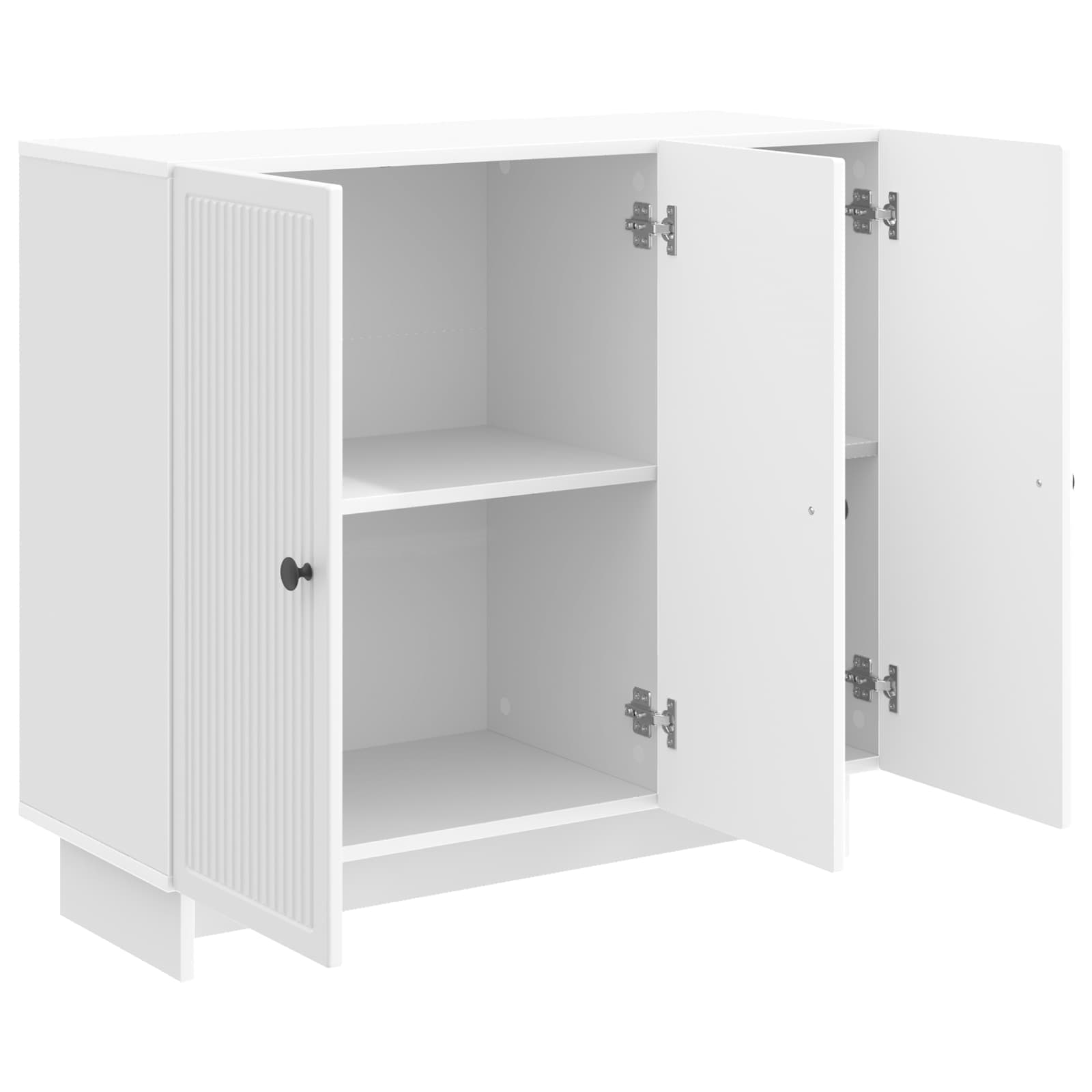 Servírovací Skříň Bílá S Vysokým Leskem 89 X 34,5 X 80 Cm