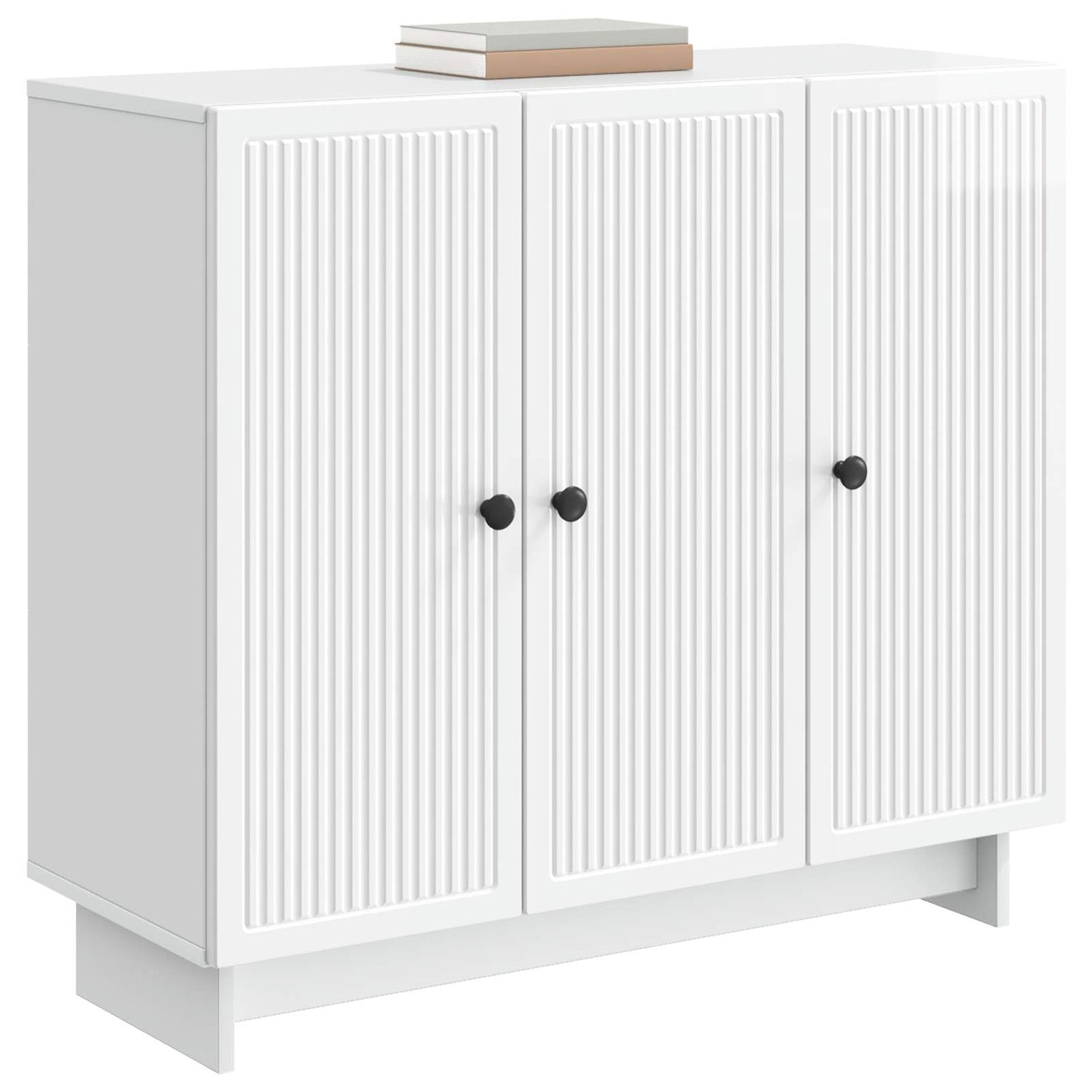 Servírovací Skříň Bílá S Vysokým Leskem 89 X 34,5 X 80 Cm