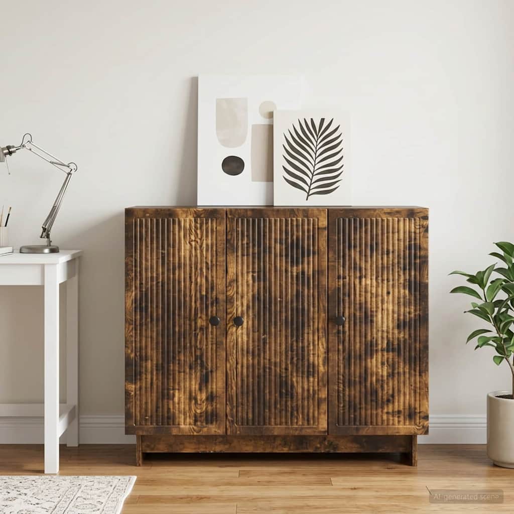 Servírovací Skříň Kouřový Dub 89 X 34,5 X 80 Cm
