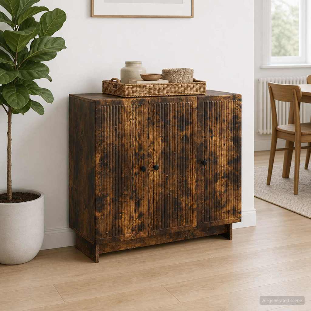 Servírovací Skříň Kouřový Dub 89 X 34,5 X 80 Cm