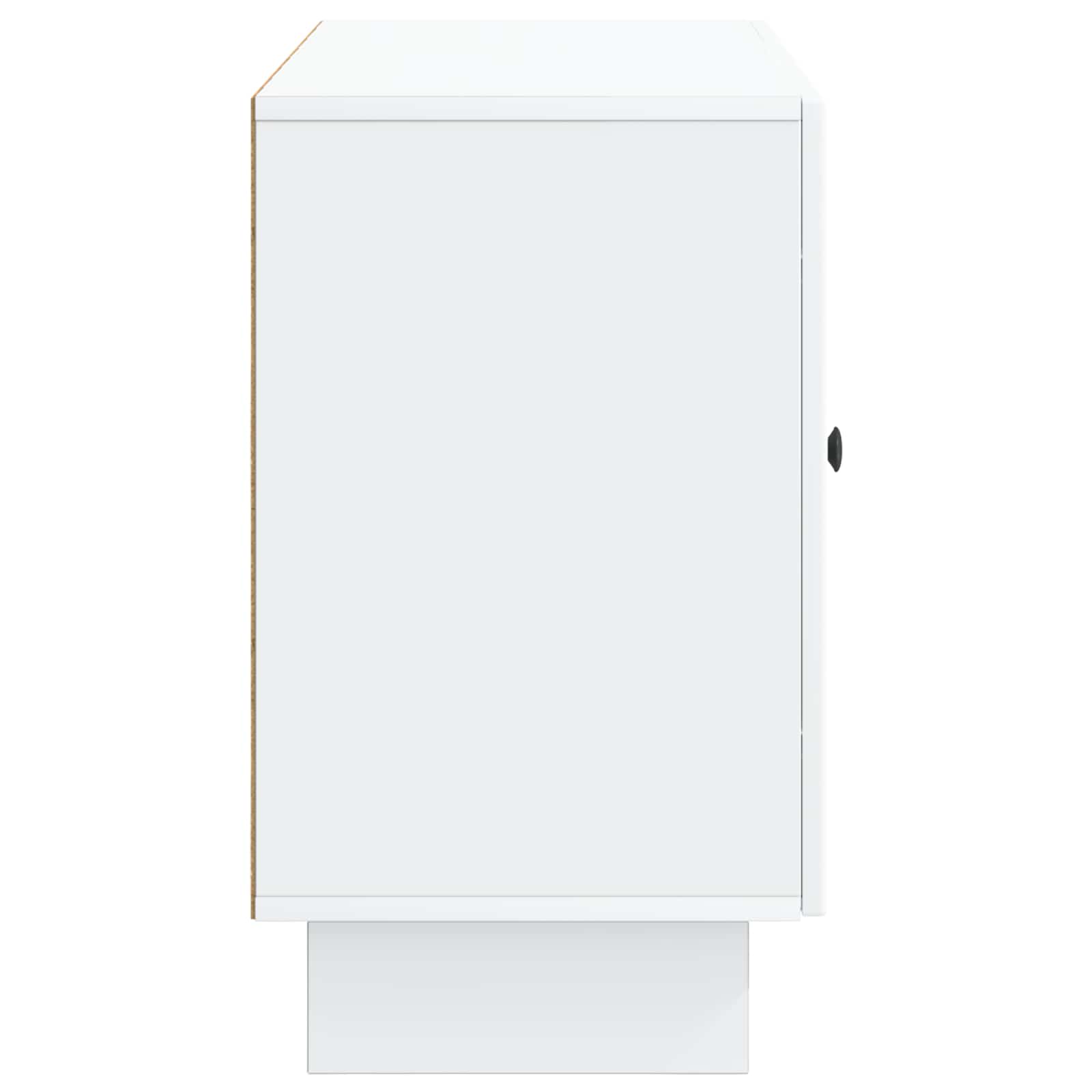 Servírovací Skříň Bílá 89 X 34,5 X 60 Cm Kompozitní Dřevo