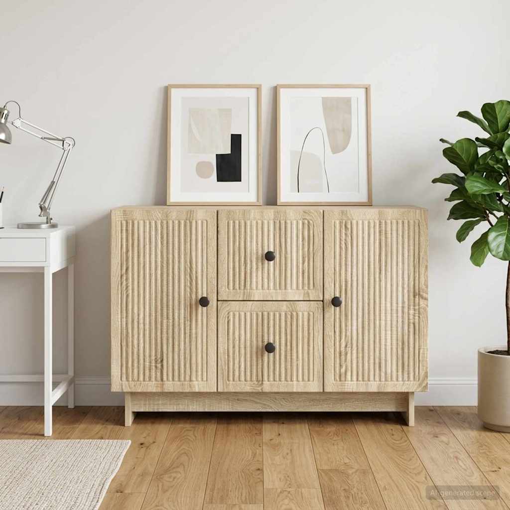 Servírovací Skříň Dub Sonoma 89 X 34,5 X 60 Cm Kompozitní Dřevo