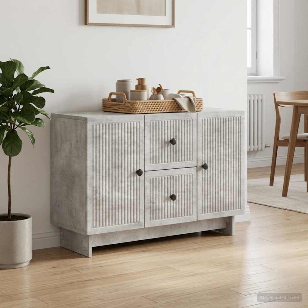 Servírovací Skříň Se Zásuvkou Betonově Šedá 89 X 34,5 X 60 Cm
