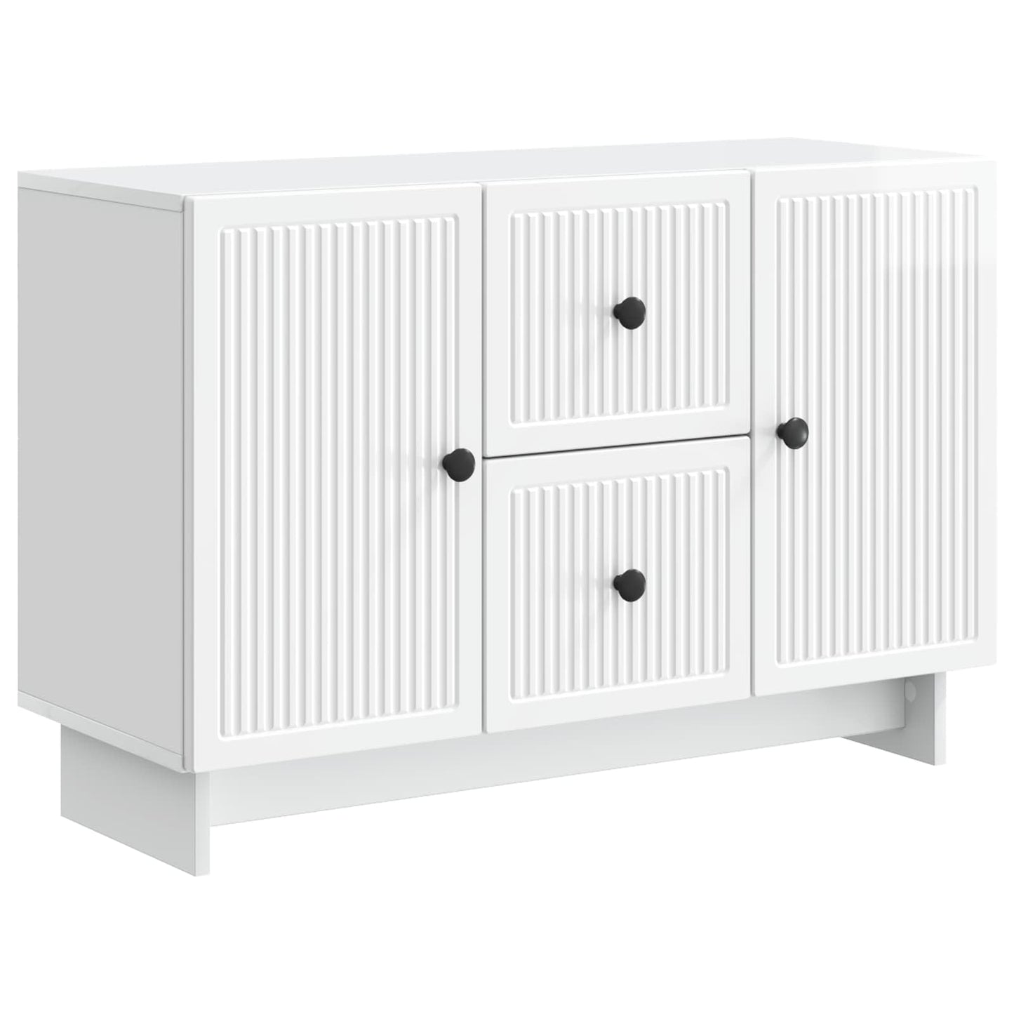 Servírovací Skříň Bílá S Vysokým Leskem 89 X 34,5 X 60 Cm