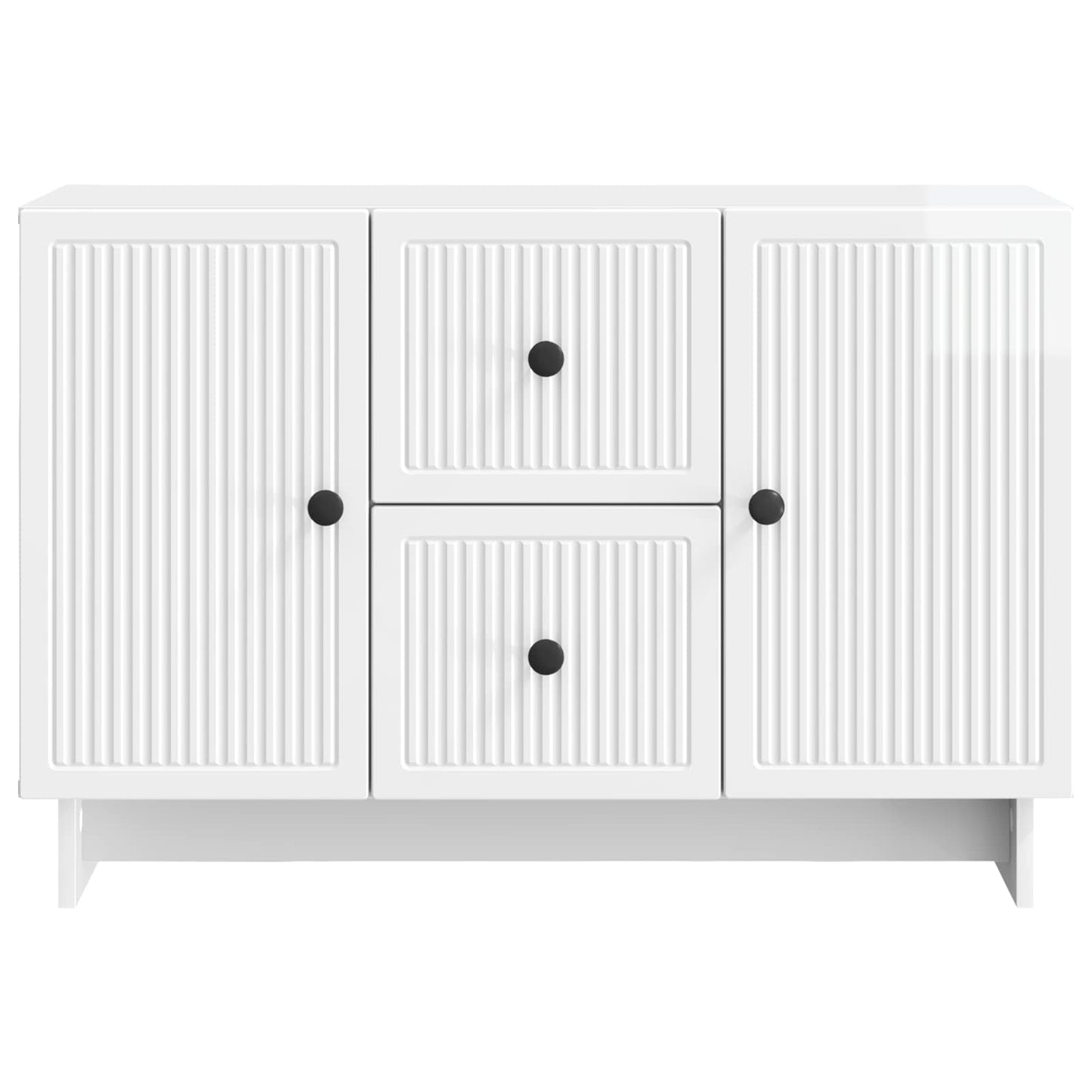 Servírovací Skříň Bílá S Vysokým Leskem 89 X 34,5 X 60 Cm