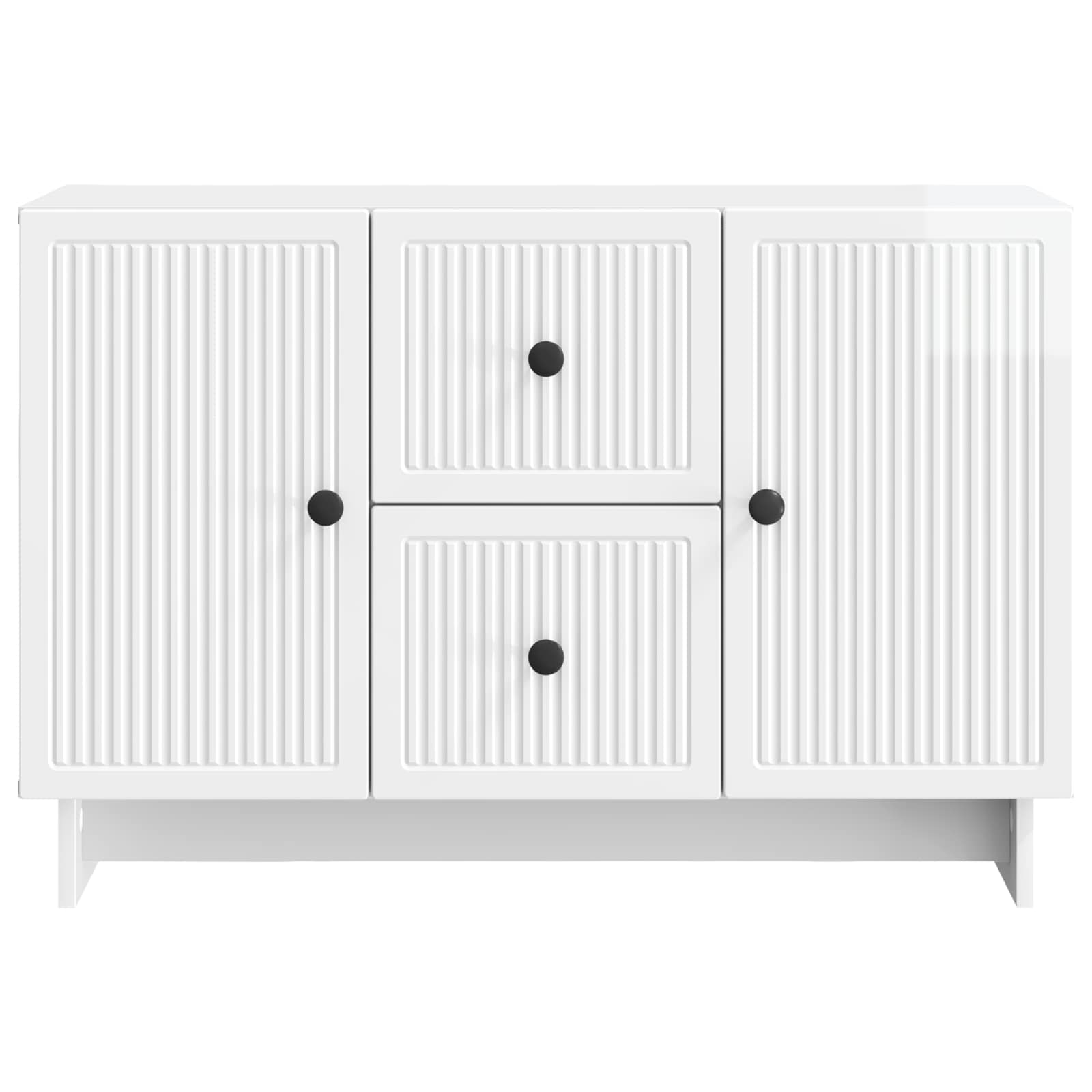 Servírovací Skříň Bílá S Vysokým Leskem 89 X 34,5 X 60 Cm