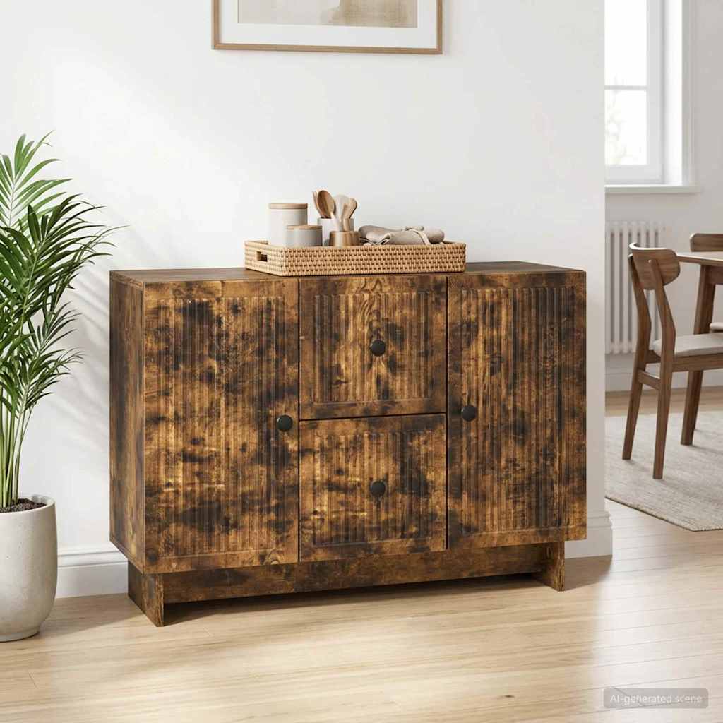 Servírovací Skříň Se Zásuvkou Kouřový Dub 89 X 34,5 X 60 Cm