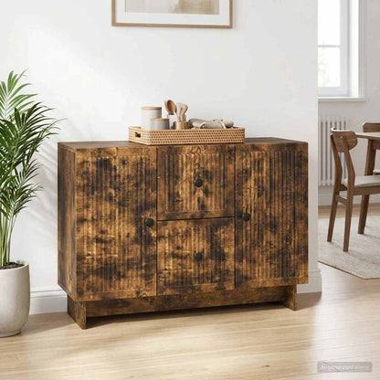 Servírovací Skříň Se Zásuvkou Kouřový Dub 89 X 34,5 X 60 Cm