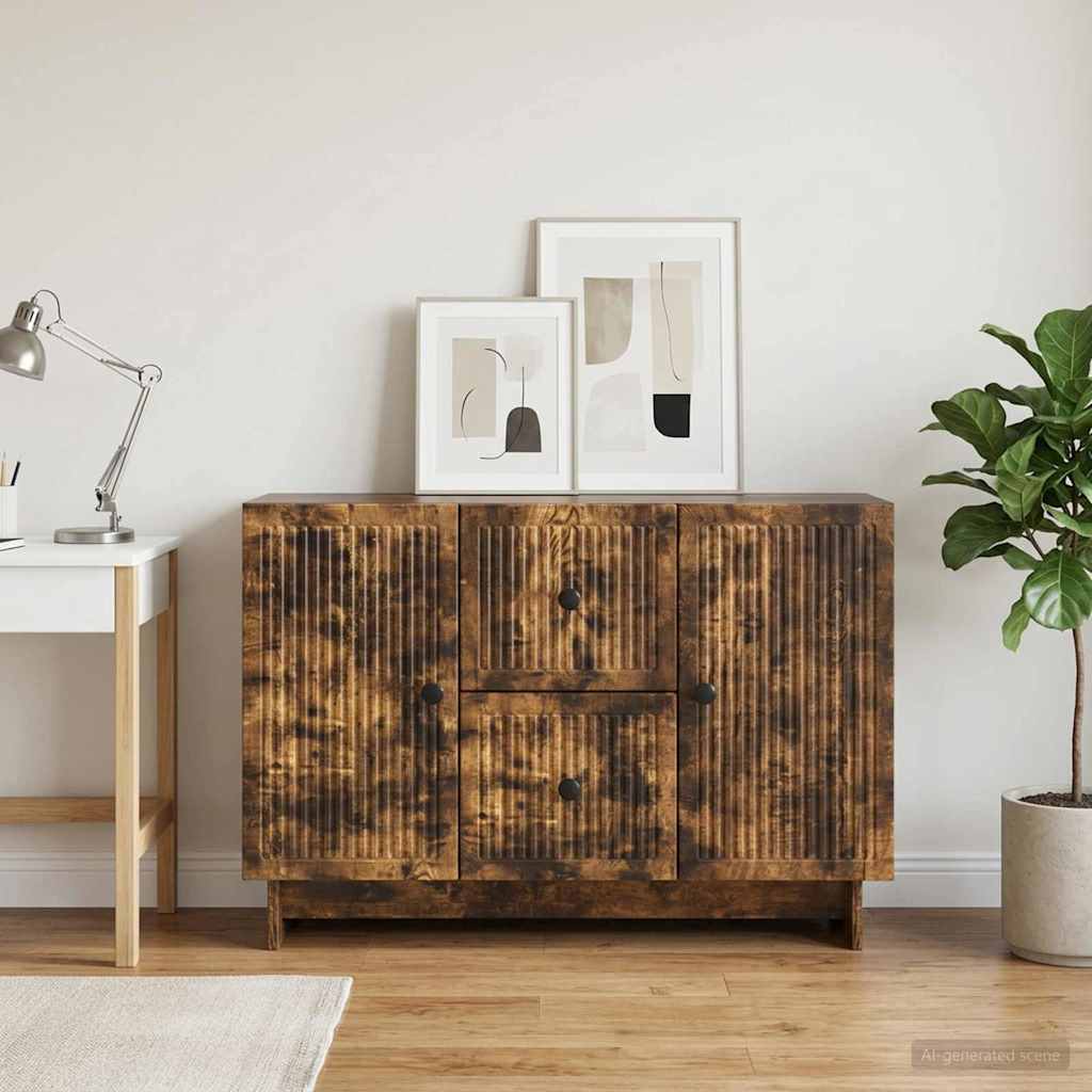 Servírovací Skříň Se Zásuvkou Kouřový Dub 89 X 34,5 X 60 Cm