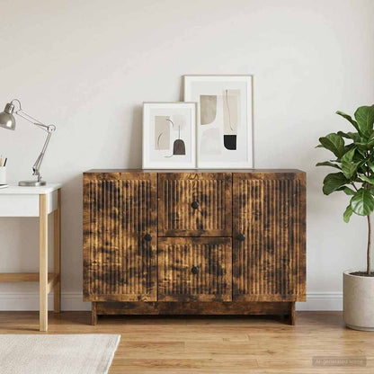 Servírovací Skříň Se Zásuvkou Kouřový Dub 89 X 34,5 X 60 Cm