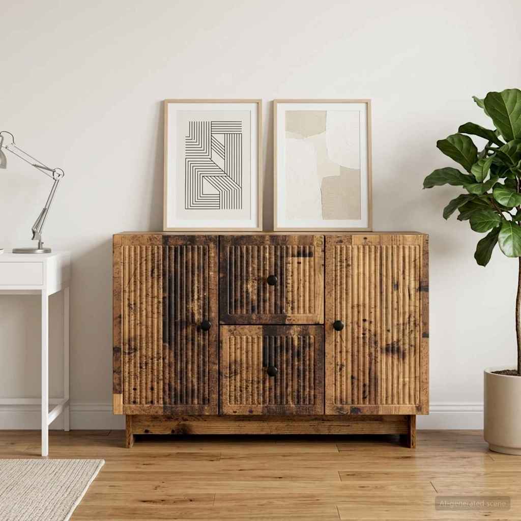 Servírovací Skříň Se Zásuvkou Staré Dřevo 89 X 34,5 X 60 Cm
