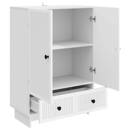 Servírovací Skříň Bílý 66 X 34,5 X 95 Cm Dřevěný Materiál