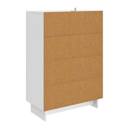 Servírovací Skříň Bílý 66 X 34,5 X 95 Cm Dřevěný Materiál