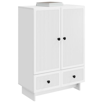 Servírovací Skříň Bílý 66 X 34,5 X 95 Cm Dřevěný Materiál