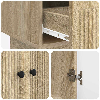 Servírovací Skříň Sonoma Dub 66 X 34,5 X 95 Cm Dřevěný Materiál