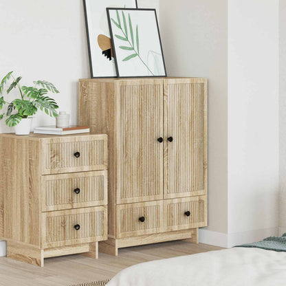 Servírovací Skříň Sonoma Dub 66 X 34,5 X 95 Cm Dřevěný Materiál
