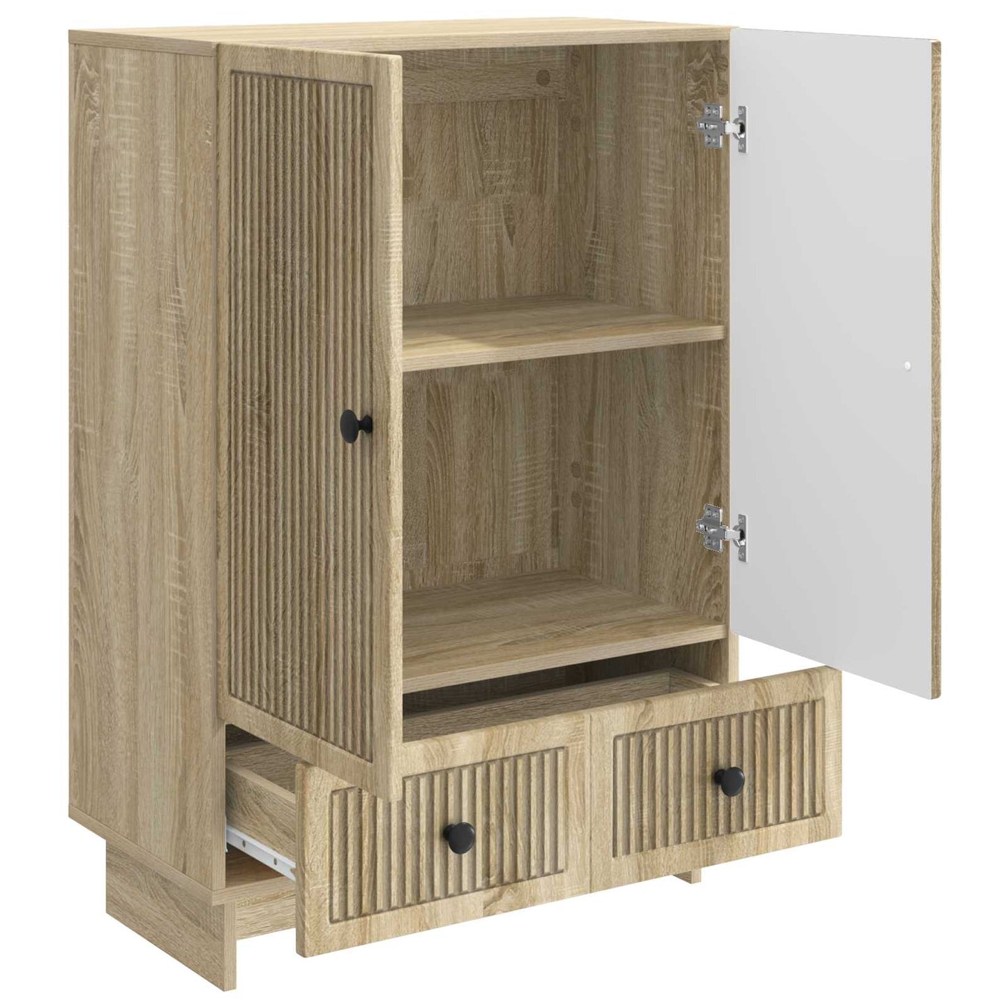 Servírovací Skříň Sonoma Dub 66 X 34,5 X 95 Cm Dřevěný Materiál