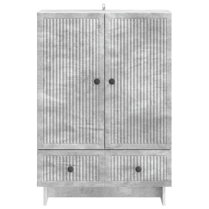 Servírovací Skříň Betonově Šedá 66 X 34,5 X 95 Cm