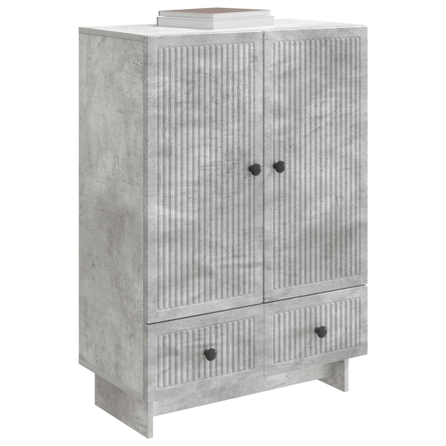 Servírovací Skříň Betonově Šedá 66 X 34,5 X 95 Cm