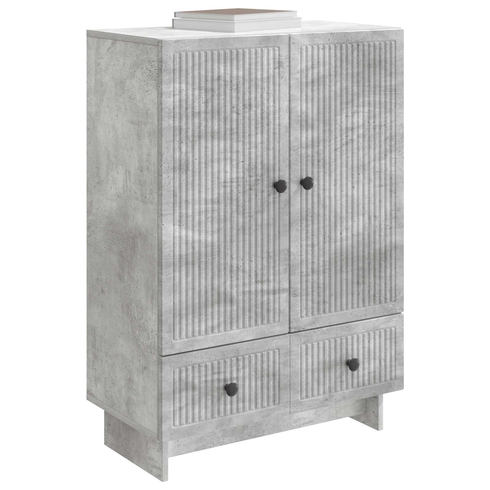 Servírovací Skříň Betonově Šedá 66 X 34,5 X 95 Cm