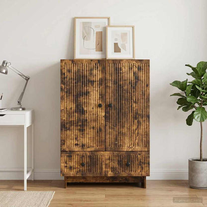 Servírovací Skříň Uzený Dub 66 X 34,5 X 95 Cm Dřevěný Materiál