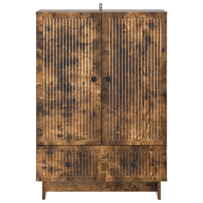 Servírovací Skříň Uzený Dub 66 X 34,5 X 95 Cm Dřevěný Materiál