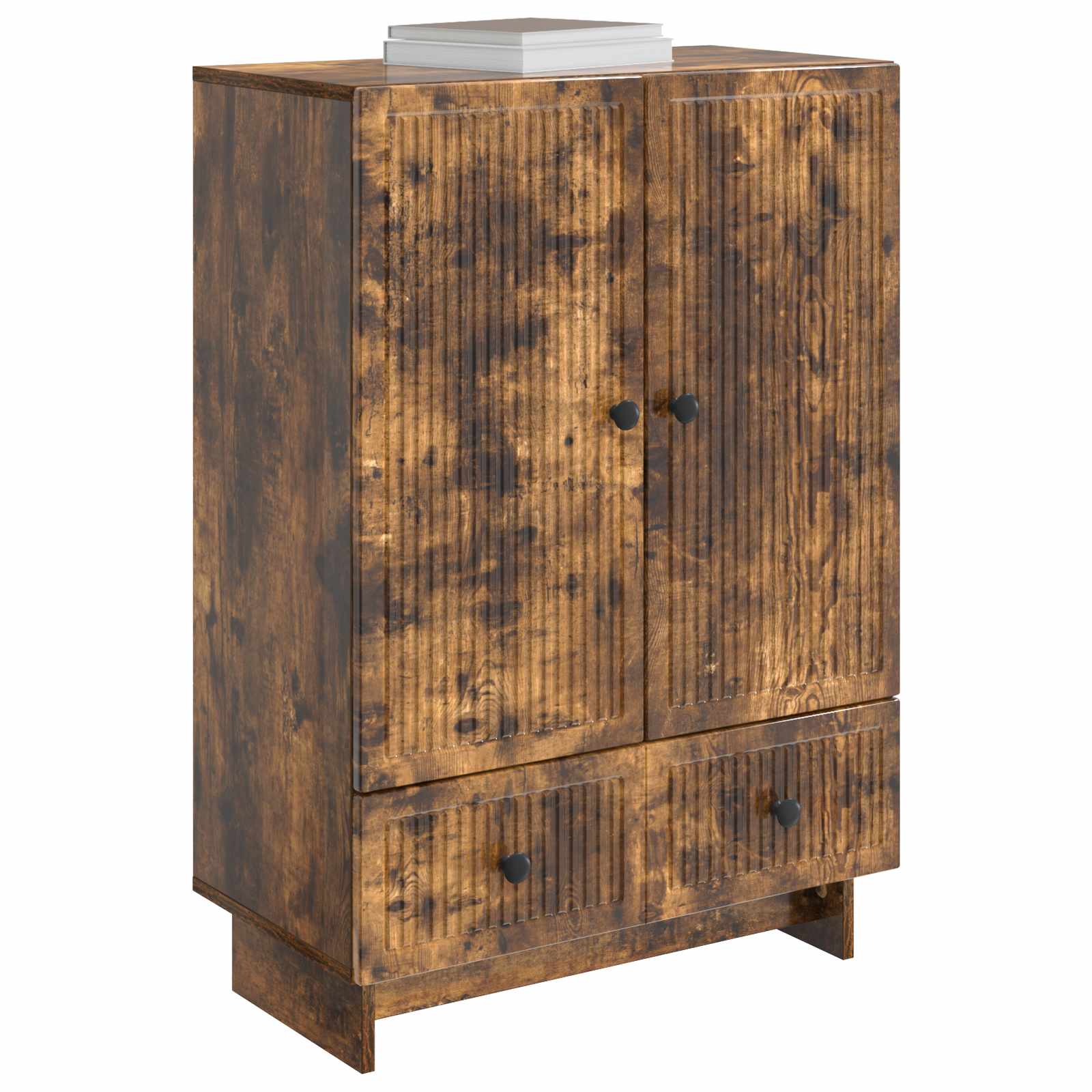 Servírovací Skříň Uzený Dub 66 X 34,5 X 95 Cm Dřevěný Materiál